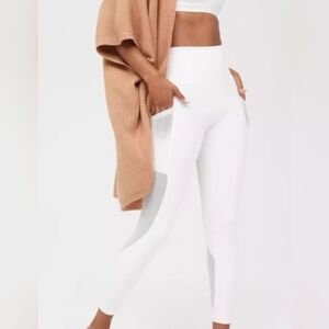 Aerie Offline Goals 7/8 Legging White Mesh Details High Waist Medium